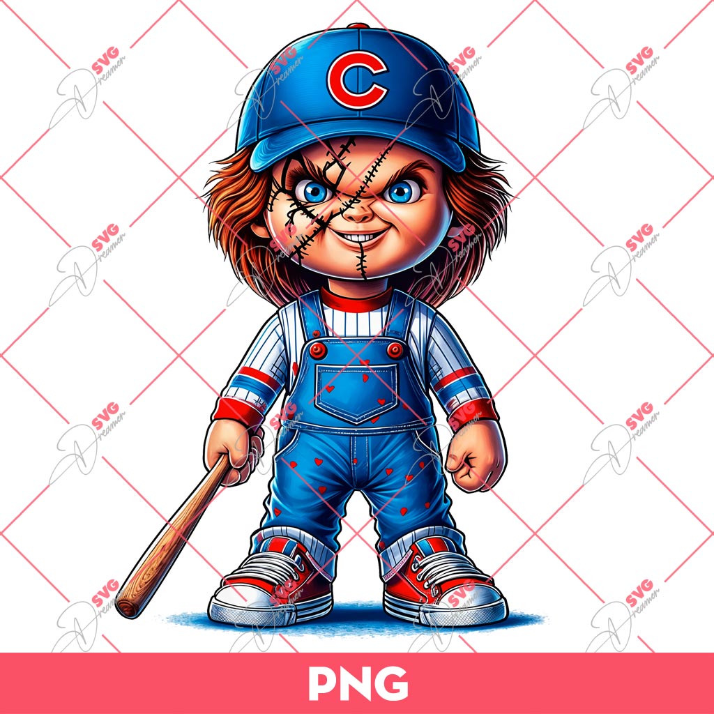 Chucky Chicago Cubs PNG, Chucky Baseball PNG