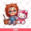 Chucky Doll And Hello Kitty PNG, Cute Horror Character PNG