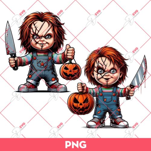 Chucky Halloween PNG, Horror Movie Character PNG