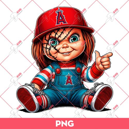 Chucky Los Angeles Angels PNG, Chucky Baseball PNG