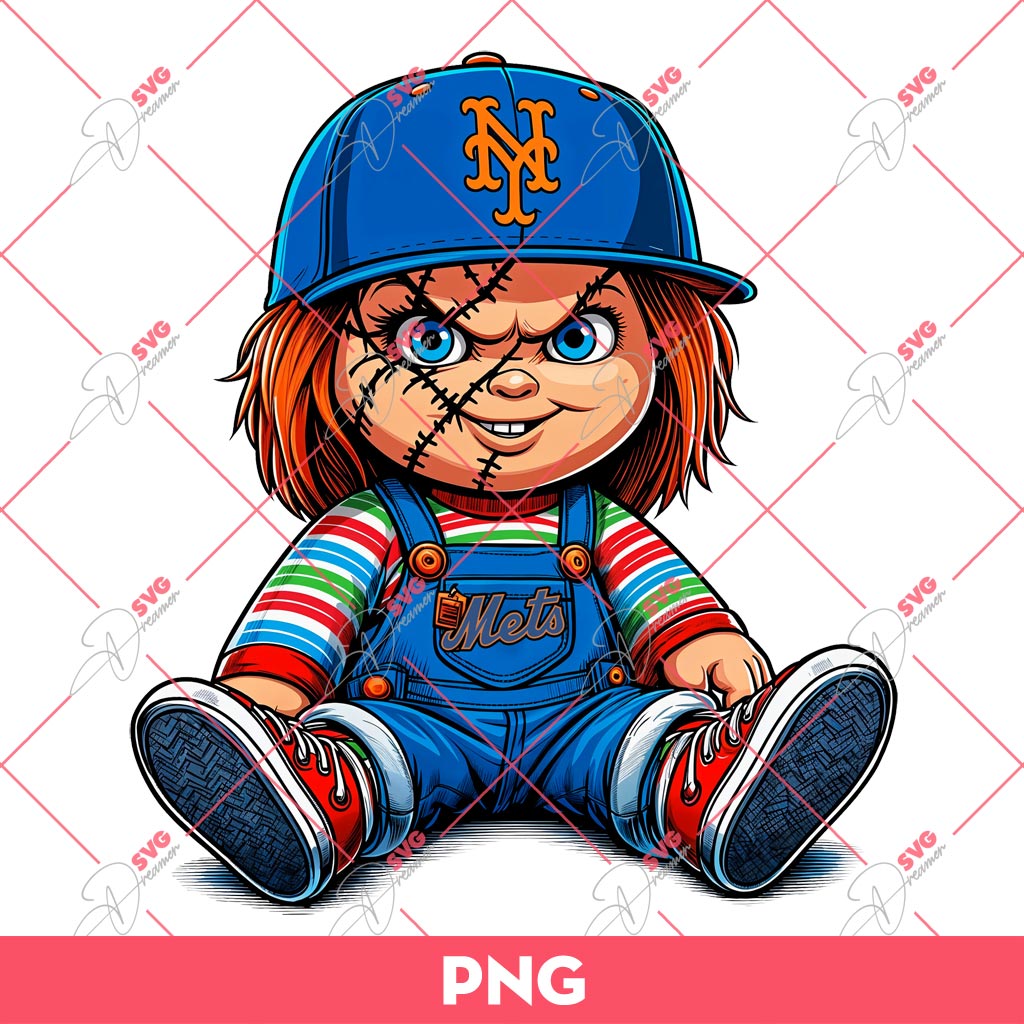 Chucky New York Mets PNG, Chucky Baseball PNG