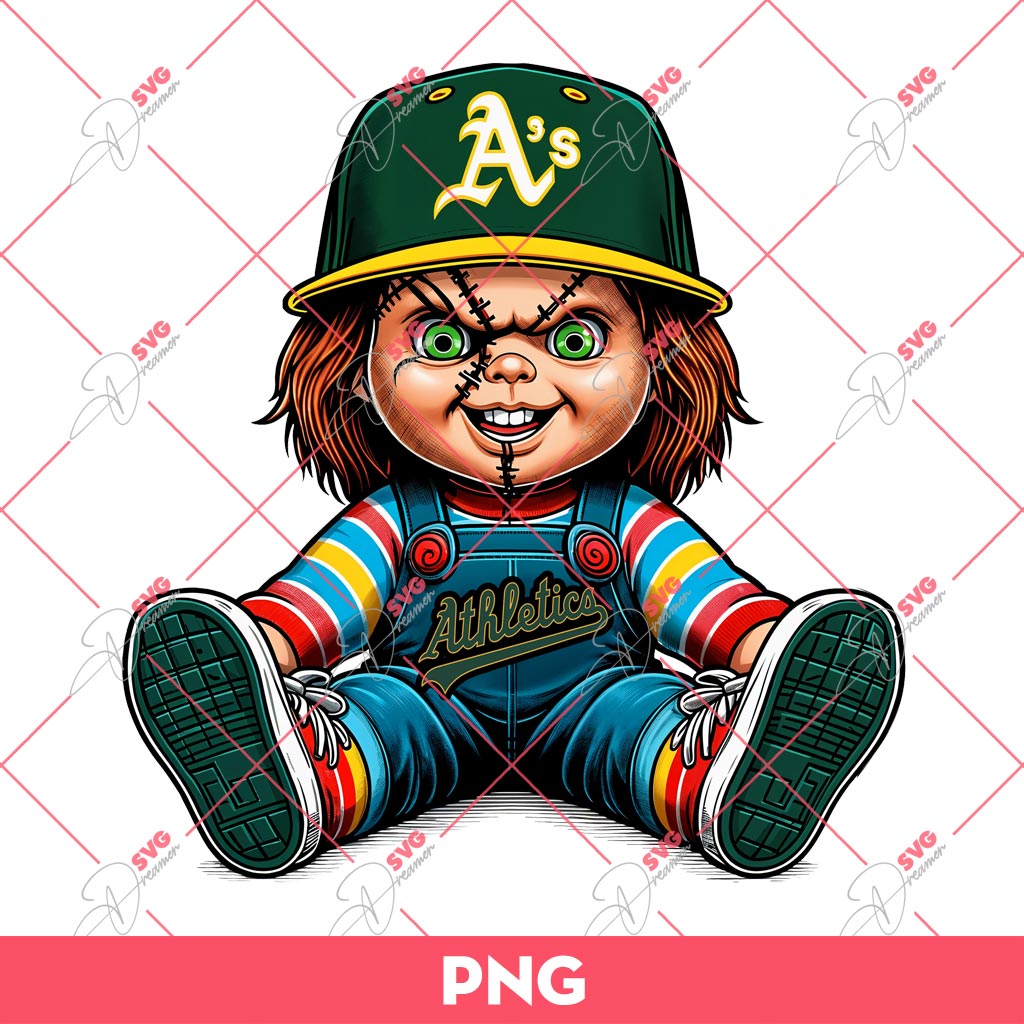 Chucky Oakland Athletics PNG, Chucky Baseball PNG