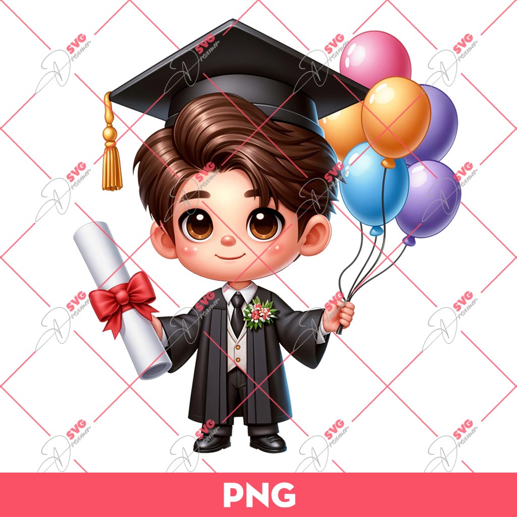 Cute Cartoon Boy Graduation PNG, Cute Boy Graduate PNG