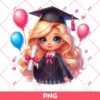 Cute Cartoon Girl Graduation PNG, Beautiful Girl Graduate PNG