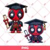 Cute Chibi Deadpool Graduation PNG, Superhero Graduation 2024 PNG