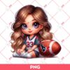 Cute Girl Houston Texans NFL PNG, Cute Cartoon Girl Football PNG