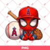 Cute Spiderman Angels Baseball PNG, Superhero Los Angeles Angels PNG