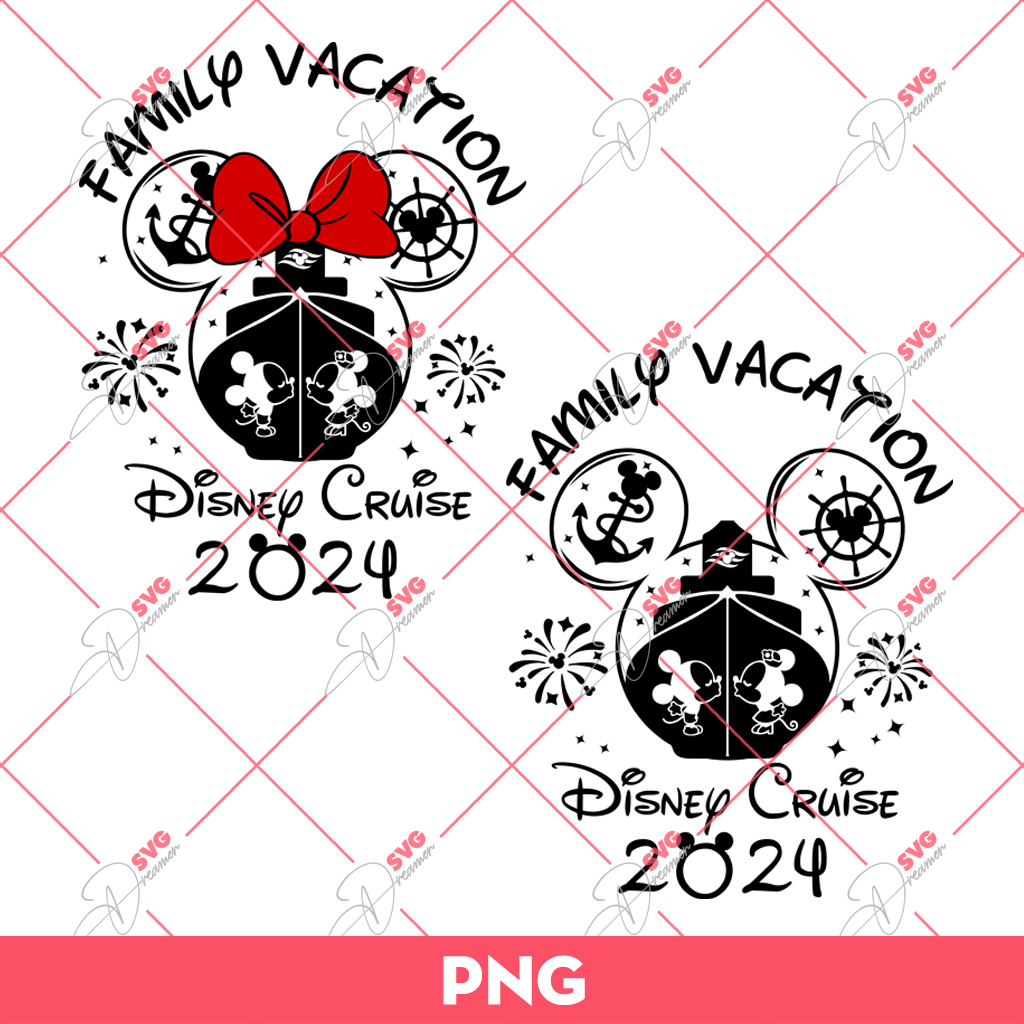 Disney Family Vacation 2024 PNG, Disney Cruise 2024 PNG