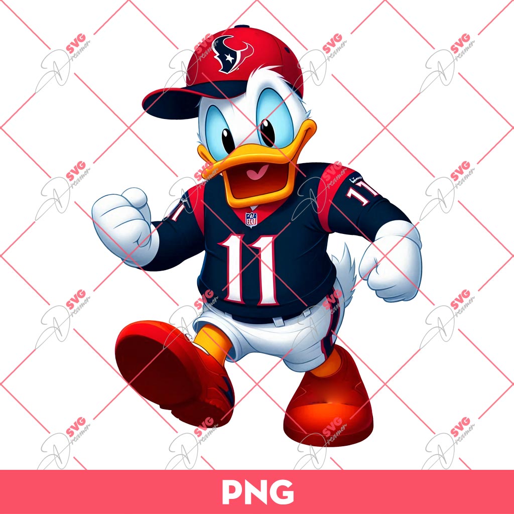 Donald Duck Houston Texans PNG, Disney Donald NFL Football PNG