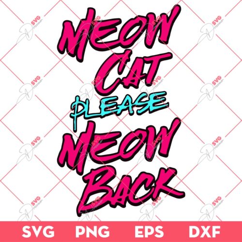 Eurovision 2024 Baby Lasagna Meow Cat SVG PNG, Meow Cat Please Meow Back Baby Lasagna SVG PNG