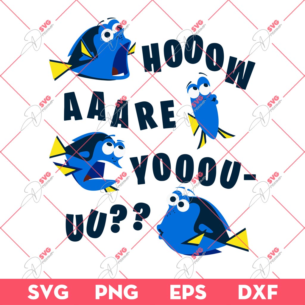Finding Dory How Are You SVG PNG, Finding Nemo Cartoon SVG PNG