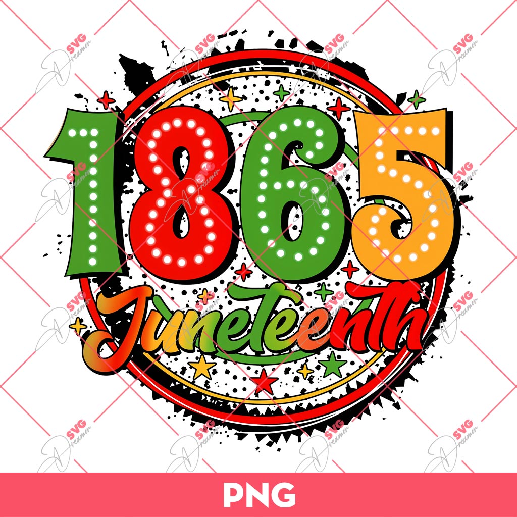 Freedom Day Juneteenth 1865 PNG, Juneteenth Dalmatian Dots PNG