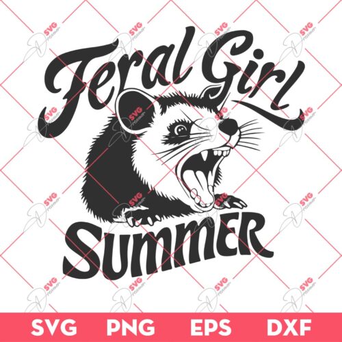 Funny Feral Girl Summer Opossum Meme SVG PNG, Funny Opossum Meme SVG, Feral Girl Summer SVG