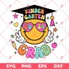 Groovy Kindergarten Graduate 2024 SVG, Smiley Face Graduation 2024 SVG PNG