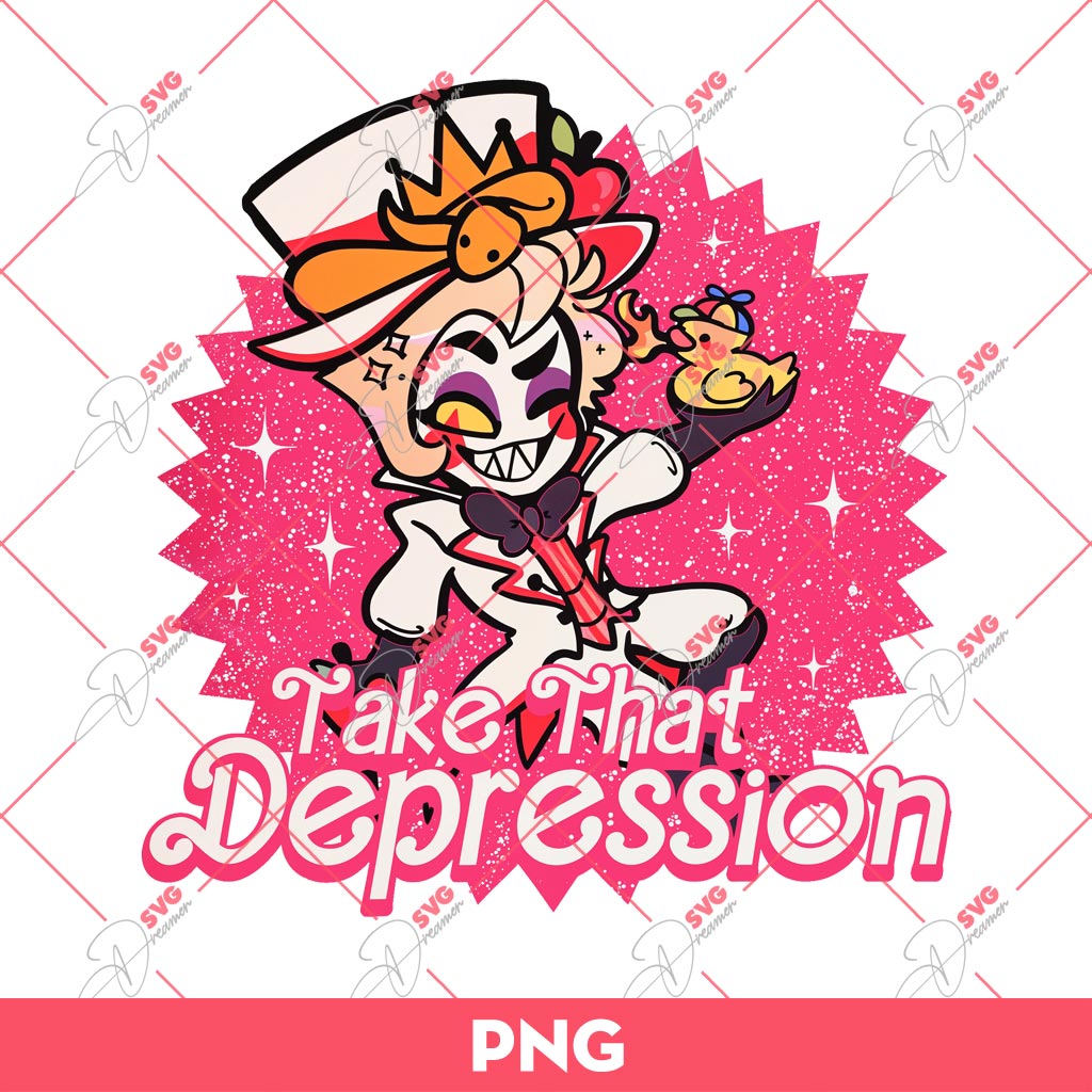 Hazbin Hotel Lucifer Take That Depression PNG, Hazbin Hotel PNG