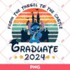 Stitch Graduate 2024 PNG, Disney From The Tassel To The Castle Stitch Graduation PNG