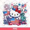 Hello Kitty Celebrate Independence Day PNG, Kitty Happy 04th Of July PNG, Hello Kitty America PNG