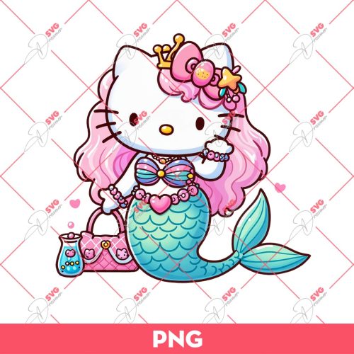 Hello Kitty Mermaid PNG, Mermaid Kitty PNG