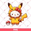 Hello Kitty Pikachu PNG, Pikachu X Hello Kitty PNG
