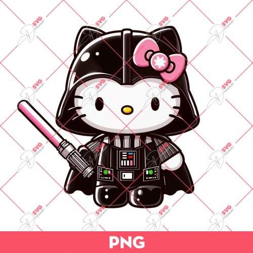 Hello Kitty Star Wars PNG, Kitty Darth Vader PNG