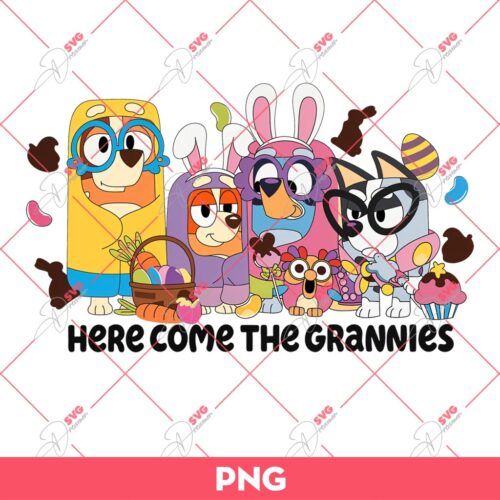 Here Come The Grannies PNG, Bluey Grannies PNG