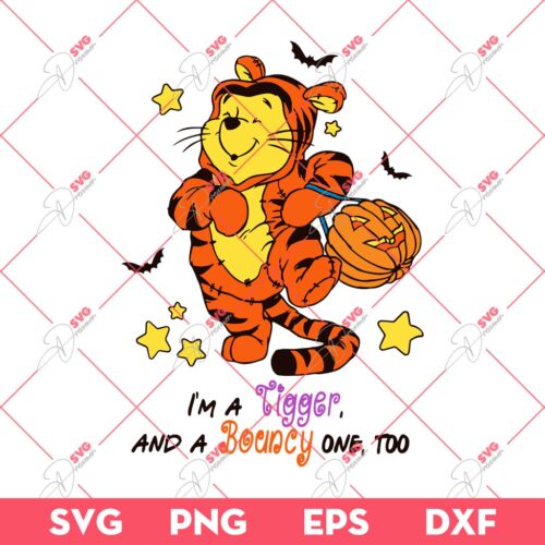 I'm A Tigger And A Bouncy One Too SVG, Tigger Winnie The Pooh Halloween SVG PNG