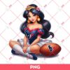 Jasmine Princess Houston Texans PNG, Disney Princess Football PNG