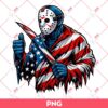 Jason Voorhees US Flag PNG, Independence Day PNG, Horror Character 04th Of July PNG