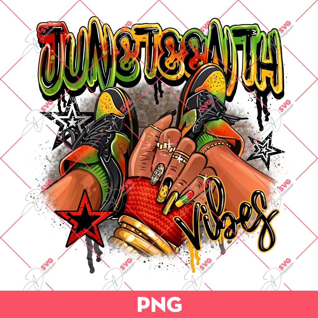 Juneteenth 1865 PNG, Celebrate Freedom Day PNG, Juneteenth Vibes PNG