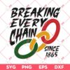 Juneteenth Breaking Every Chain Since 1865 SVG PNG, Juneteenth SVG, Black Live Matter SVG