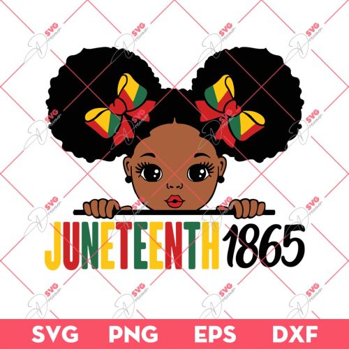 Little Afro Girl Juneteenth 1865 SVG PNG, Black History SVG PNG, Black Live Matter SVG