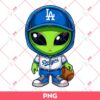 Little Boy Alien Dodgers PNG, Alien Los Angeles Dodgers Baseball PNG