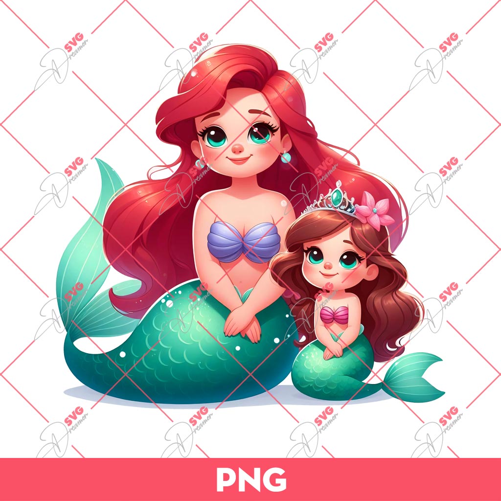 Bundle Mom And Princess PNG, Mothers Day Gift PNG