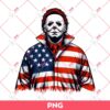 Michael Myers US Flag PNG, Horror Character Independence Day PNG, Myers 04th Of July PNG