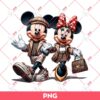 Mickey And Minnie Wearing Fendi Fashion PNG, Disney Mouse Fendi Outfits PNG