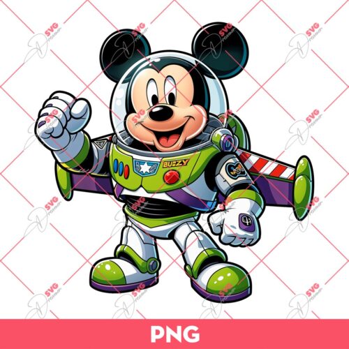 Mickey Buzz Lightyear PNG, Mickey Toy Story PNG