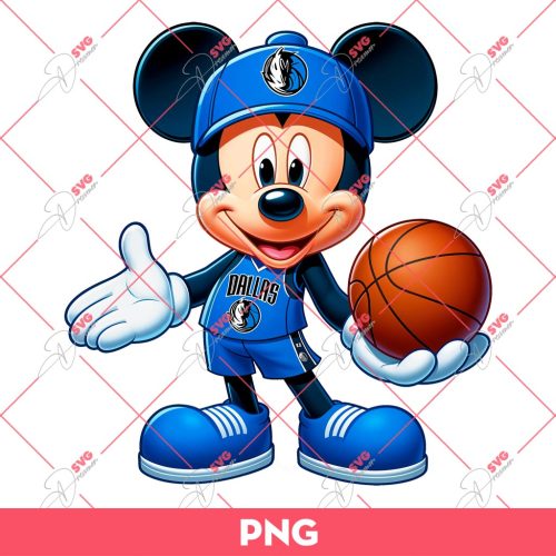 Mickey Mouse Dallas Mavericks PNG, Disney Mickey NBA Basketball PNG