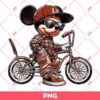 Chicano Mickey Mouse Lowrider PNG, Retro Disney Mouse And Lowrider Bike PNG