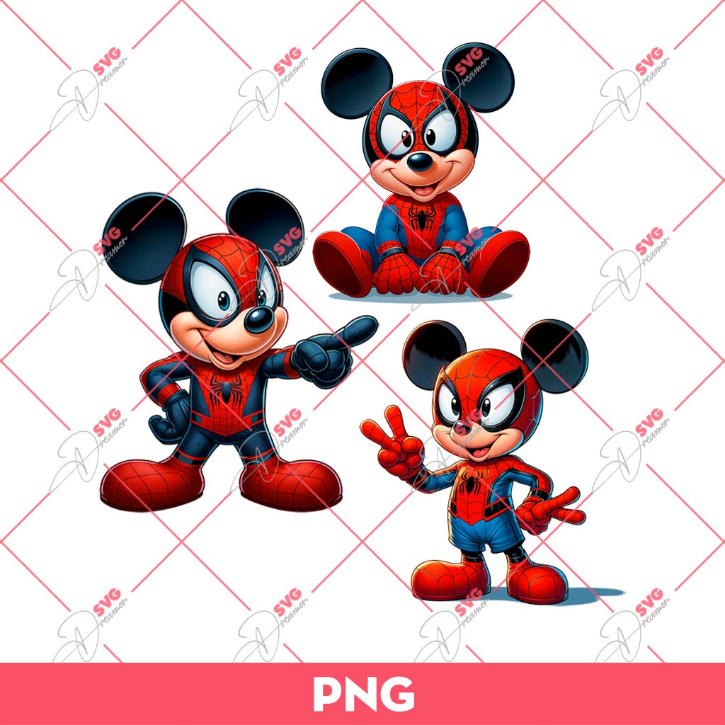 Mickey Spiderman PNG, Spiderman Mickey Mouse PNG, Disney Superhero PNG