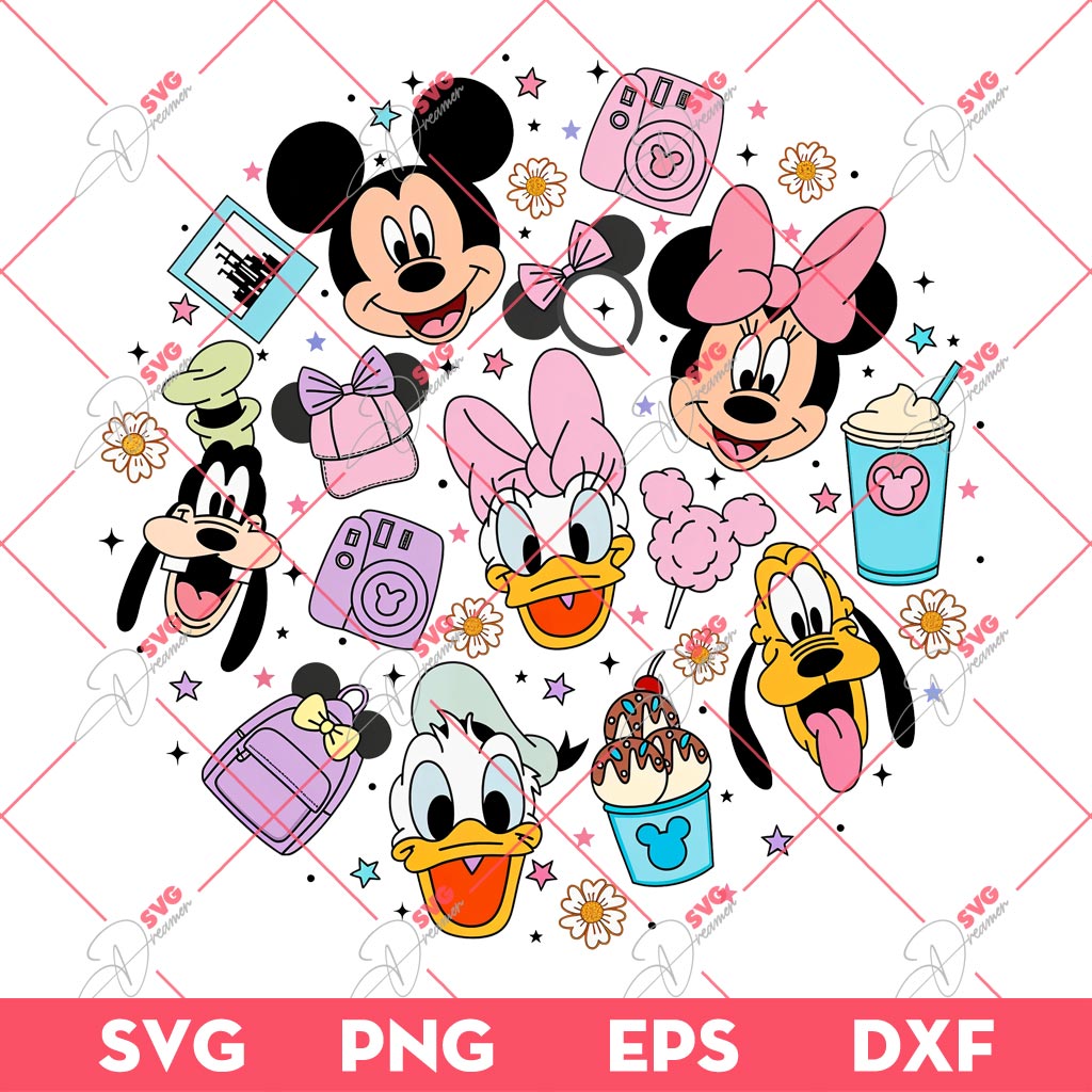 Minnie And Mickey Vacay SVG PNG, Disney Mickey Friends SVG PNG