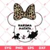 Minnie Mouse Head Hakuna Matana SVG, Disney Hakuna Matana SVG PNG