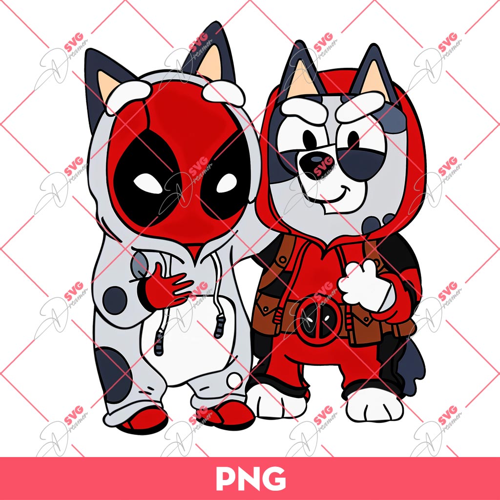 Muffin Deadpool PNG, Bluey Deadpool And Muffin PNG, Bluey PNG