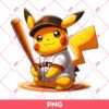 PIkachu San Francisco Giants Baseball Player PNG, Pokemon Pikachu Giants MLB PNG
