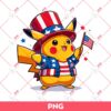 Pikachu Celebrating Independence Day PNG, Pikachu 04th Of July PNG