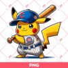 Pikachu Chicago Cubs PNG, Pikachu Baseball Player PNG