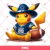 Pikachu Dallas Cowboys PNG, Pokemon Pikachu NFL Football PNG
