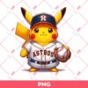 Pikachu Houston Astros PNG, Pikachu Baseball PNG, Pokemon Pikachu MLB Astros Player PNG