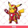 Pikachu Iron Man PNG, Pikachu Avengers PNG, Pikachu Superhero PNG
