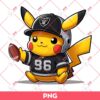 Pikachu Las Vegas Raiders PNG, Pokemon Pikachu NFL Football PNG