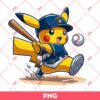 Pikachu Milwaukee Brewers PNG, Pikachu Brewers Baseball Player PNG